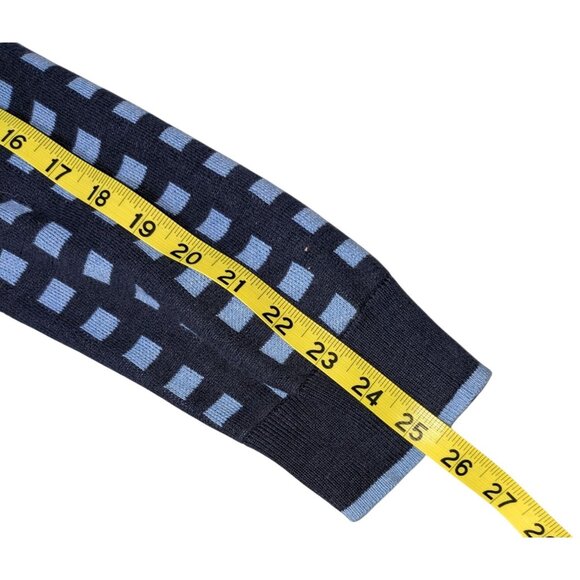 Charter Club Navy & Light Blue Checkered Button-Front Cardigan XXL Cotton Blend - Picture 12 of 13